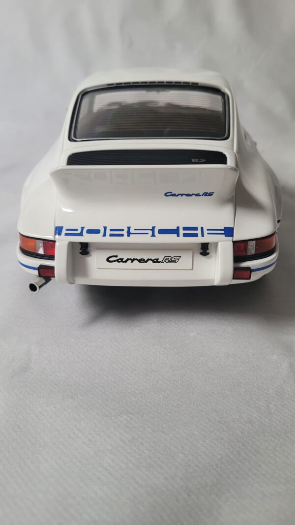 GT Spirit 1:12 - Voiture de sport miniature - Porsche Carrera RS 2.7 1973 White-Blue – Image 3